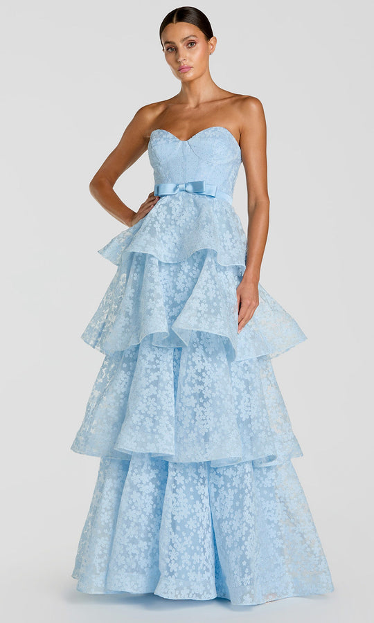 Ieena Duggal 56298 - Tiered Floral A-Line Prom Gown