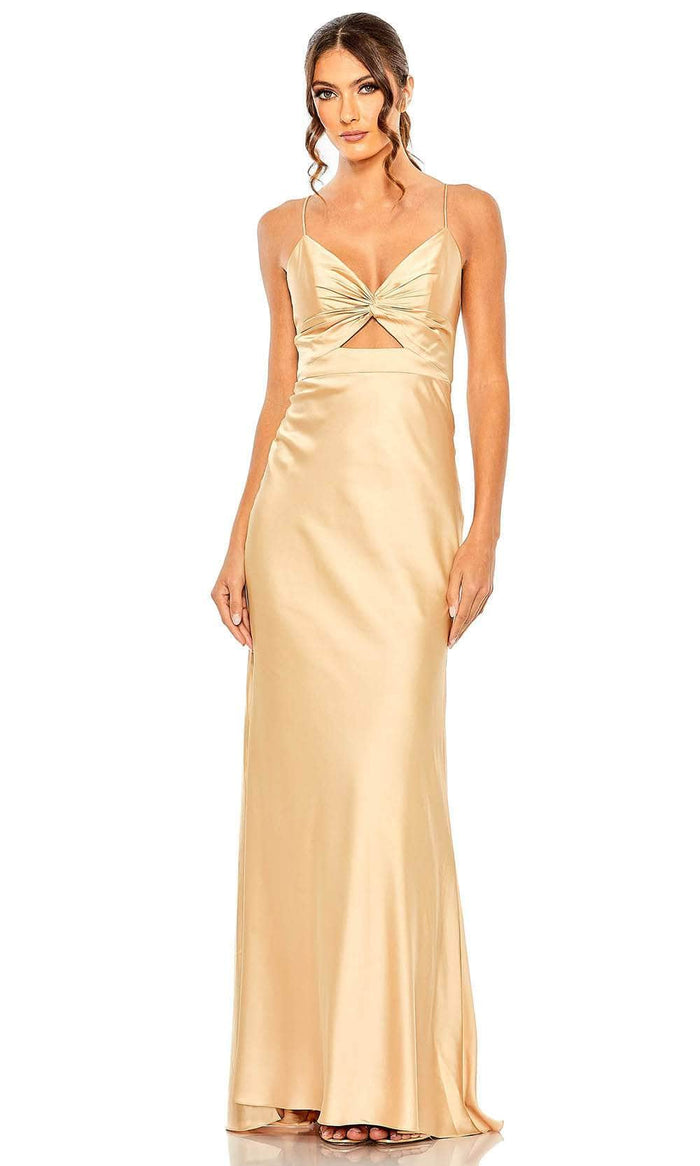 Ieena Duggal 68347 - V-Neck Knotted Front Evening Gown Special Occasion Dress