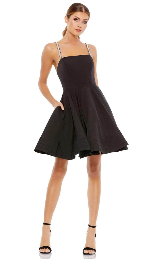 Ieena Duggal A49106 - Beaded Strap Short Dress