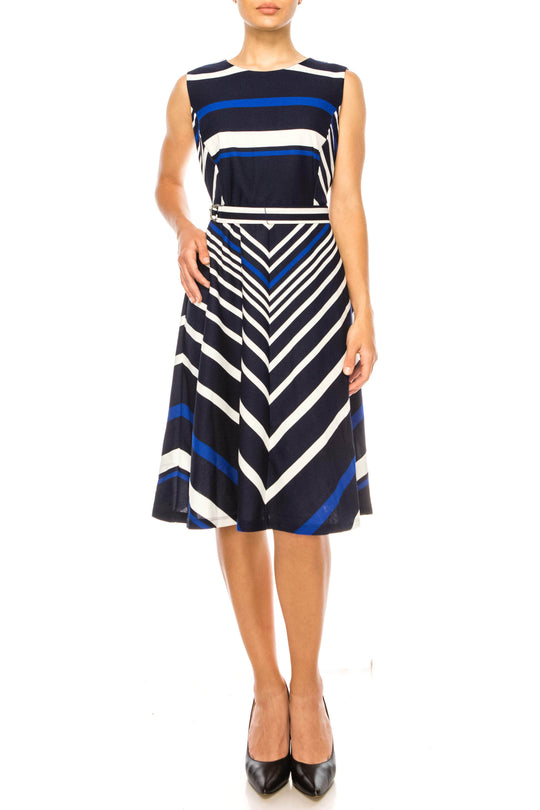 ILE Clothing SCP551 - Belted A Line Dress