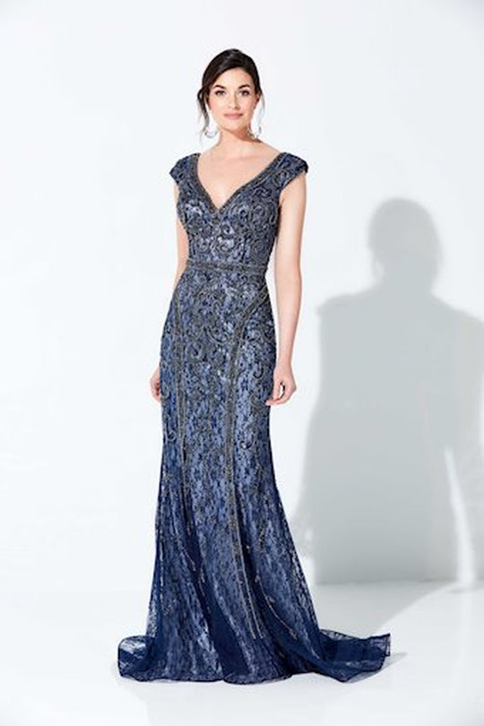 Ivonne D for Mon Cheri - 119D42 Bead Embellished V-Neck Mother of the Groom Gown
