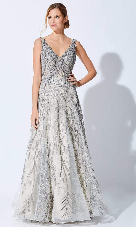 Ivonne D by Mon Cheri - 221D45 V-Neck A-Line Evening Dress