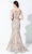 Ivonne D by Mon Cheri 220D23 - V-Neck Lace Formal Gown Mother of the Bride Dresses 20 / Beige/Multi