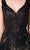 Ivonne D by Mon Cheri 220D36 - Embroidered V-Neck Formal Gown Mother of the Bride Dresses 8 / Black/Nude