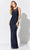 Ivonne D ID302 - Sleeveless Back Slit Evening Gown Special Occasion Dress 4 / Navy