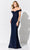 Ivonne D ID303 - Beaded Lace Evening Gown Special Occasion Dress 4 / Navy