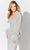 Ivonne D ID308 - V-Neck Feather Cuff Evening Gown Evening Dresses 12 / Platinum