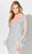 Ivonne D ID308 - V-Neck Feather Cuff Evening Gown Evening Dresses 12 / Platinum
