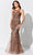 Ivonne D ID310 - Illusion Sweetheart Evening Gown Special Occasion Dress 4 / Mocha