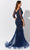 Ivonne-D ID318 - Feather Detailed Fitted Bodice Prom Gown Prom Dresses