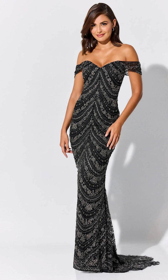 Ivonne-D ID319 - Stone Accent Strapless Prom Gown Prom Dresses XS / Black