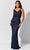 Ivonne-D ID322 - Spaghetti Strap Beaded Prom Gown Prom Dresses XS / Navy Blue