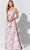 Ivonne-D ID325 - Floral Brocade Evening Dress Evening Dresses 4 / Blush