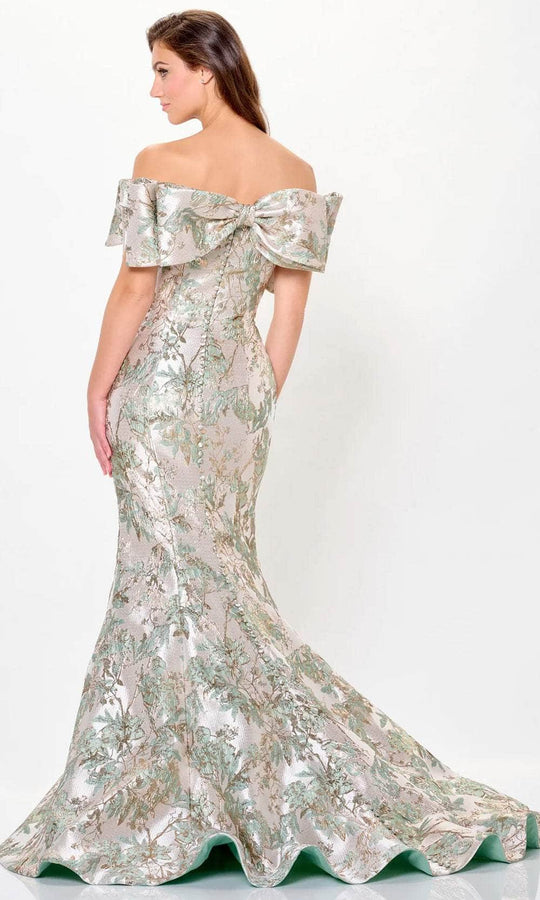 Ivonne D ID6203 - Bow Off Shoulder Evening Gown