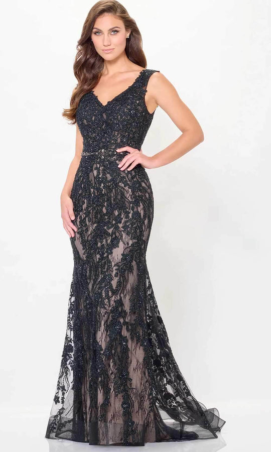 Ivonne D ID6207 - Floral Lace Evening Dress