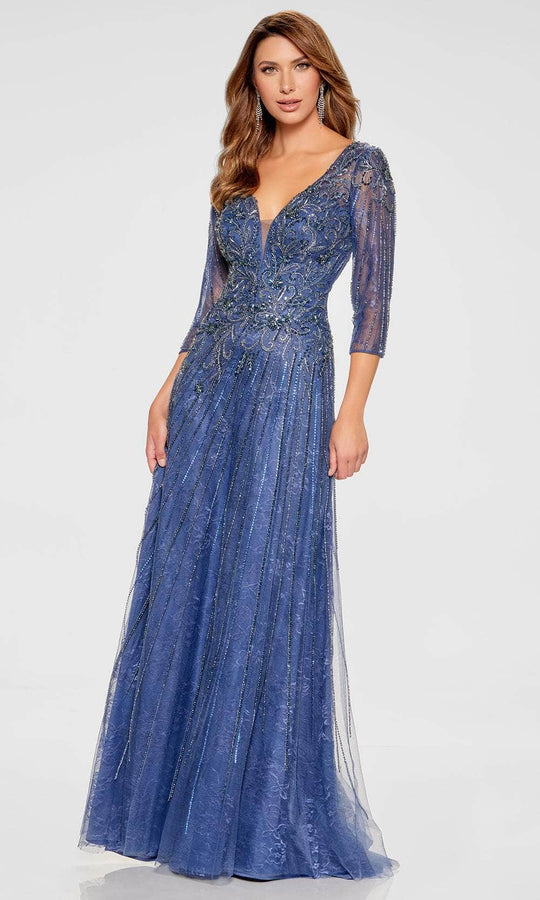 Ivonne D ID808 - Beaded Bodice A-Line Gown