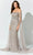 Ivonne D ID917 - Long Cape Embellished Prom Gown Prom Dresses 4 / Taupe