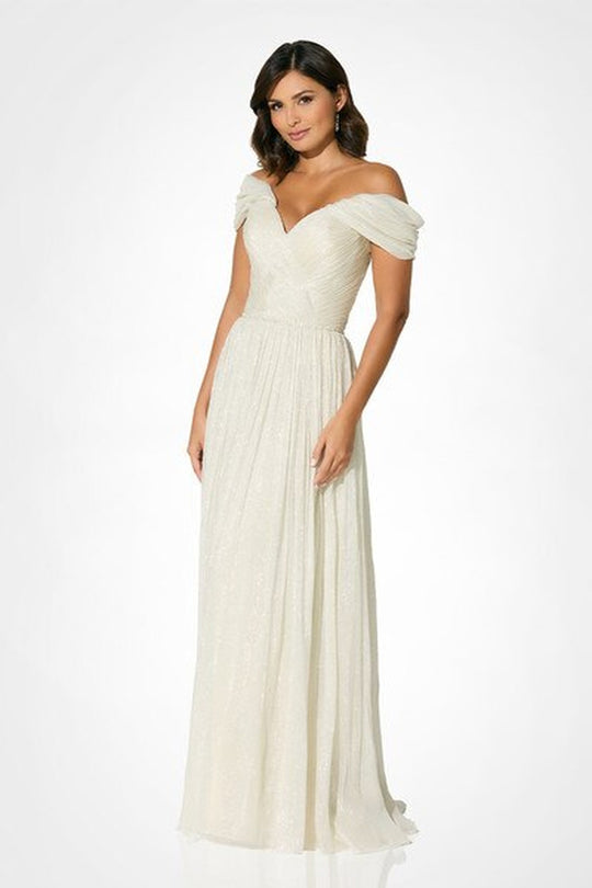 Ivonne D ID918 - Glitter Pleated Formal Gown