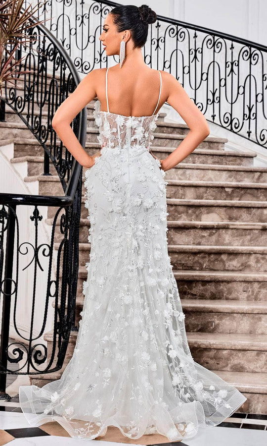 J'Adore Dresses J24002 - High Slit Trumpet Prom Dress