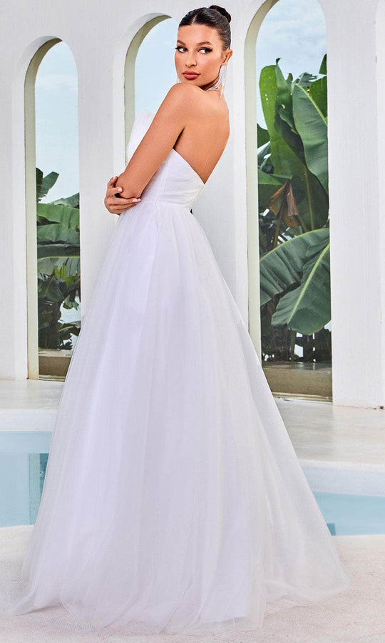 J'Adore Dresses J24003 - Strapless Tulle Prom Dress
