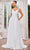 J'Adore Dresses J24018 - Floral Print High Slit Prom Dress Prom Dresses