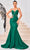 J'Adore Dresses J24028 - Banded Midriff Prom Dress Prom Dresses 2 / Emerald
