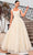 J'Adore Dresses J24037 - Cap Sleeve Embroidered Evening Gown Evening Dresses 2 / Cream