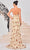 J'Adore Dresses J24040 - Floral Print Backless Evening Gown Evening Dresses