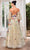 J'Adore Dresses J24047 - Puff Sleeve Floral Evening Gown Evening Dresses