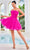 J'Adore Dresses J24072 - Ruffled Neckline A-Line Cocktail Dress Cocktail Dresses 2 / Magenta