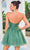 J'Adore Dresses J24072 - Ruffled Neckline A-Line Cocktail Dress Cocktail Dresses