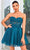 J'Adore Dresses J24080 - Lace Appliqued Sweetheart Cocktail Dress Cocktail Dresses 2 / Teal