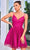 J'Adore Dresses J24084 - Lace-Up Back A-Line Cocktail Dress Cocktail Dresses 2 / Lipstick