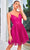 J'Adore Dresses J24084 - Lace-Up Back A-Line Cocktail Dress Cocktail Dresses