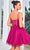 J'Adore Dresses J24084 - Lace-Up Back A-Line Cocktail Dress Cocktail Dresses