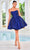 J'Adore Dresses J24085 - Scoop Neck A-Line Cocktail Dress Cocktail Dresses 2 / Navy