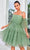 J'Adore Dresses J24087 - Ruffled Tiered A-Line Cocktail Dress Cocktail Dresses 2 / Sage