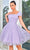 J'Adore Dresses J24088 - Square Neck Ruffled Cocktail Dress Cocktail Dresses 2 / Lavender