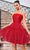 J'Adore Dresses J24090 - Sequin Embellished Sleeveless Cocktail Dress Cocktail Dresses 2 / Red