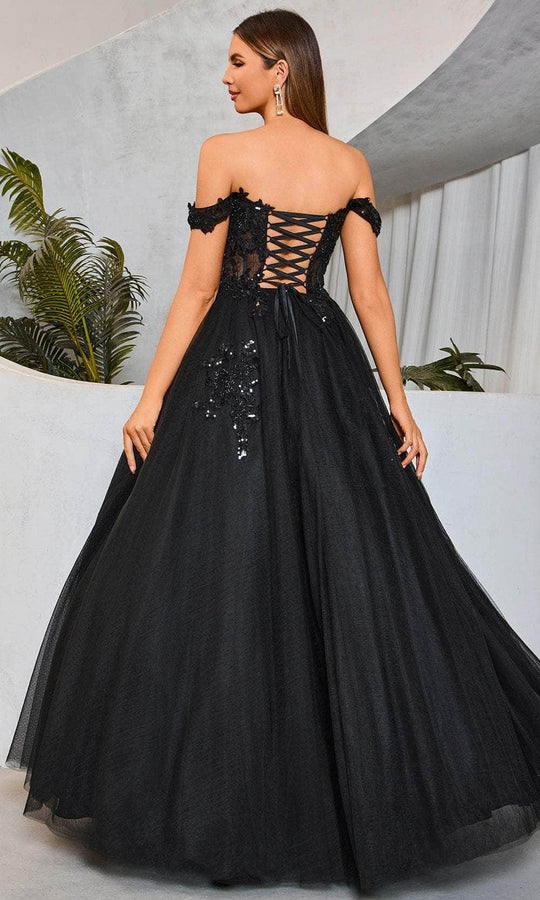 J'Adore Dresses J25025 - Embroidered Corset Bodice Ballgown