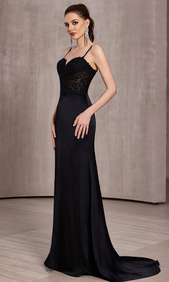 J'Adore Dresses J28045 - Embroidered Applique Sweetheart Fitted Gown