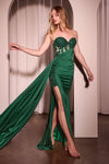 Ladivine J875 - Embroidered Illusion Corset Prom Dress6