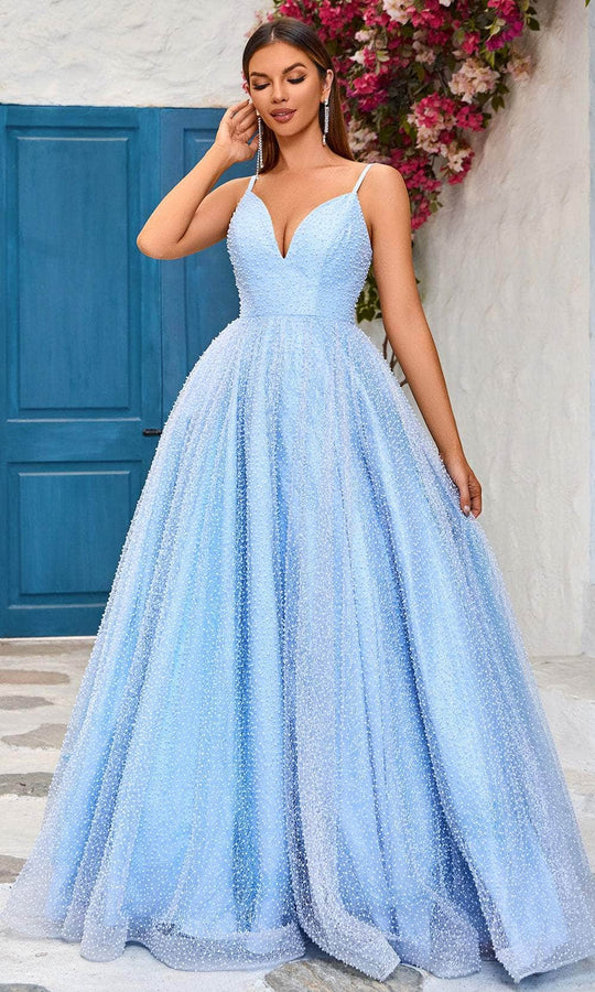 J'Adore Dresses J25033 - Bead Embellished Sleeveless Ballgown