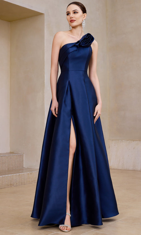 J'Adore Dresses JM507 - Pleated A-Line Gown with Button Back