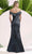 Janique 1020 - Off-Shoulder Peplum Gown Mother of the Bride Dresses