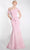 Janique 23103 - Asymmetrical Neck Seamed Evening Gown Evening Dresses