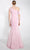 Janique 23103 - Asymmetrical Neck Seamed Evening Gown Evening Dresses