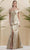 Janique 24982 - Drop Off Shoulder Mermaid Gown Prom Dresses 2 / Gold