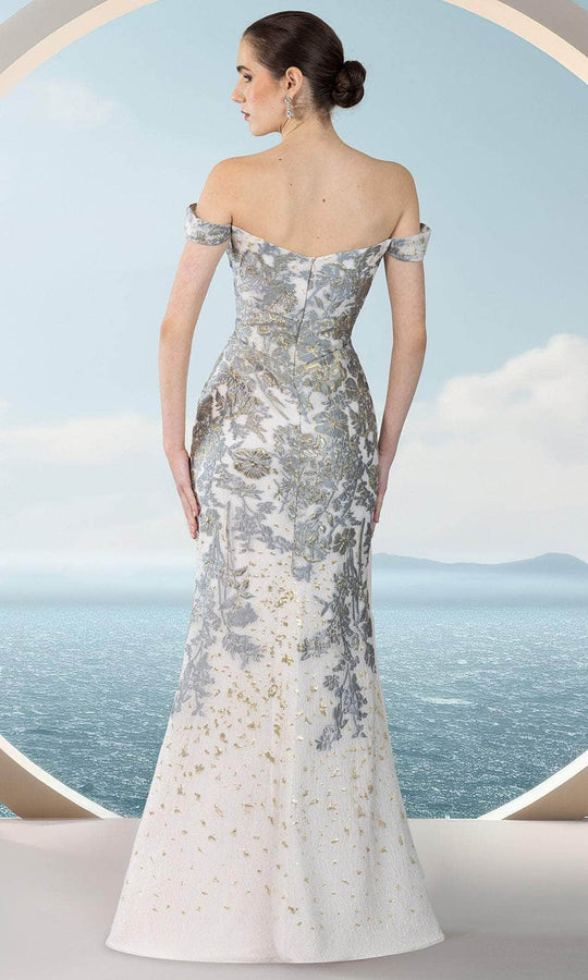 Janique 251021 - Pleated Mermaid Evening Gown