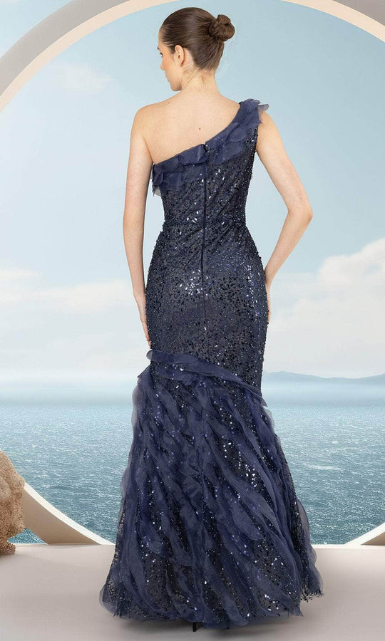 Janique 3509 - Rosette Ornate Evening Dress